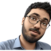 portrait of a male in glasses sticker