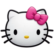 hello kitty head sticker