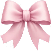 light pink ribbon bow sticker