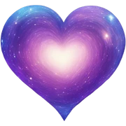 Purple blue cosmic heart  sticker