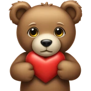 teddy bear with heart  sticker