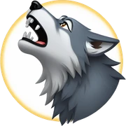 Wolf howling  sticker