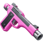 Pink gun sticker