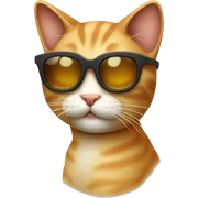 Cat with sunglasses sticker