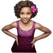 smiling girl in stylish dress sticker