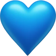 bright blue heart sticker