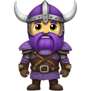 Viking in purple armour sticker