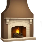 Brown fireplace sticker