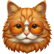 Cat with sunglasses sticker