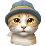 Gato con gorro sticker