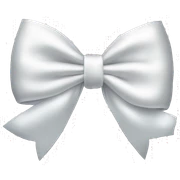 White satin bow sticker