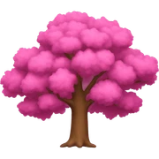 Pink Oak Tree sticker