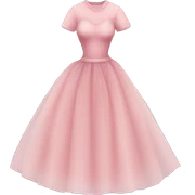 Elegant vintage pink tulle dress sticker