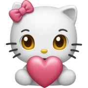 hello kitty with heart sticker