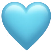 Light blue heart sticker