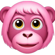 pink monkey sticker
