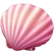 Pink sea shell sticker