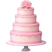 light pink pretty tiered cake  sticker