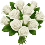 White roses bouquet  sticker