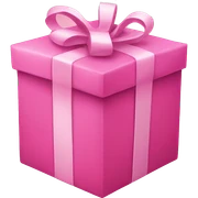 Pink present sticker