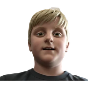 blonde boy looking at viewer sticker