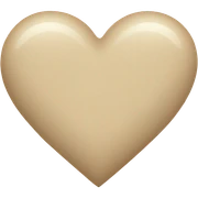 Heart beige sticker