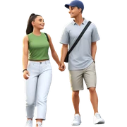 casual stroll in the sun sticker