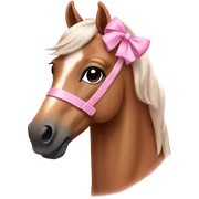 Horse with light pink bow  sticker