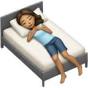 Brunette girl sleeping sticker