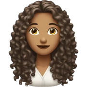 woman with long curly hair sticker