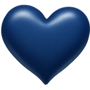 navy blue heart sticker