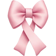 light pink ribbon bow sticker