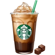 Starbuck ice coffee with ice cubes sticker