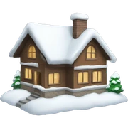 Snowy house  sticker