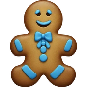  Blue gingerbread man  sticker
