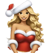 Mariah Carey 1994 Christmas album cover.  sticker