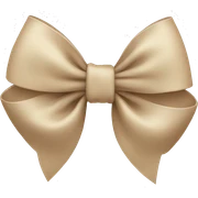 Beige bow sticker