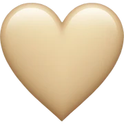 beige heart sticker