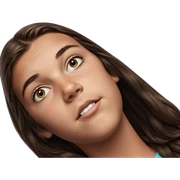 brown haired girl portrait sticker