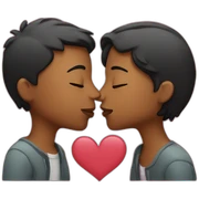 two people kissing sticker