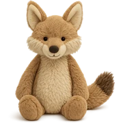 coyote jellycat stuffed plush sticker