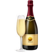 burgundy champagne sticker