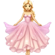 light pink fairy princess sparkly dress isolated dress sticker