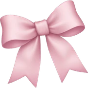 light pink ribbon bow sticker