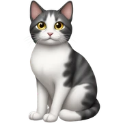 Cat sitting sticker