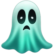 teal ghost sticker