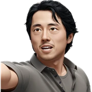 male portrait with black hair sticker