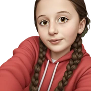 realistic girl with brown hair sticker