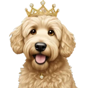 Golden doodle tiara sticker
