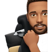 male portrait with facial hair sticker